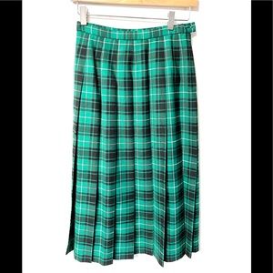 Pendleton tartan plaid wool pleated skirt
